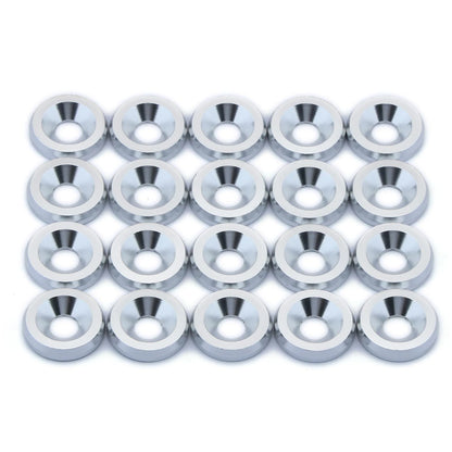 20 pcs CNC Finishing Countersunk Washer,M6x20mm 304 19 millimeters, Silvery