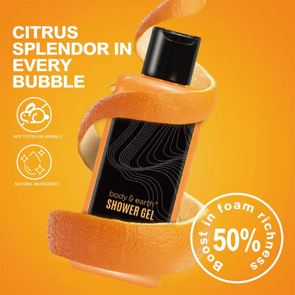 Body & Earth Cirtus 8pc Spa Gifts for Men Baskets 9 Piece Set, Citrus