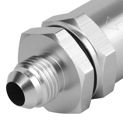 6AN Non Return One Way Inline Check Valve Fitting Aluminum-Sliver