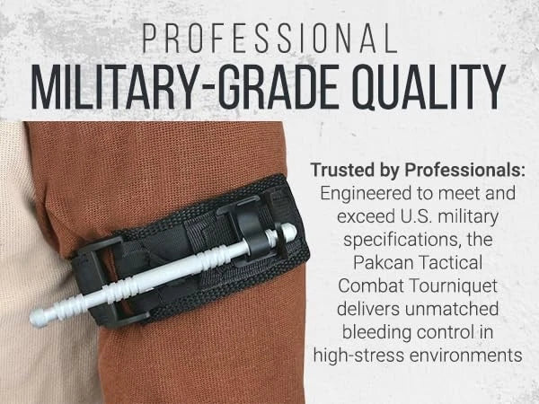 Pakcan Military-Grade Tactical Combat Tourniquet - Severe Bleeding Control...