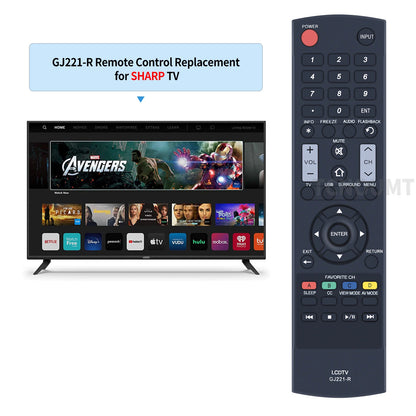 GJ221-R Remote Control For Sharp LCD TV LC-55LE643U LC55LE643U LC-65LE643U