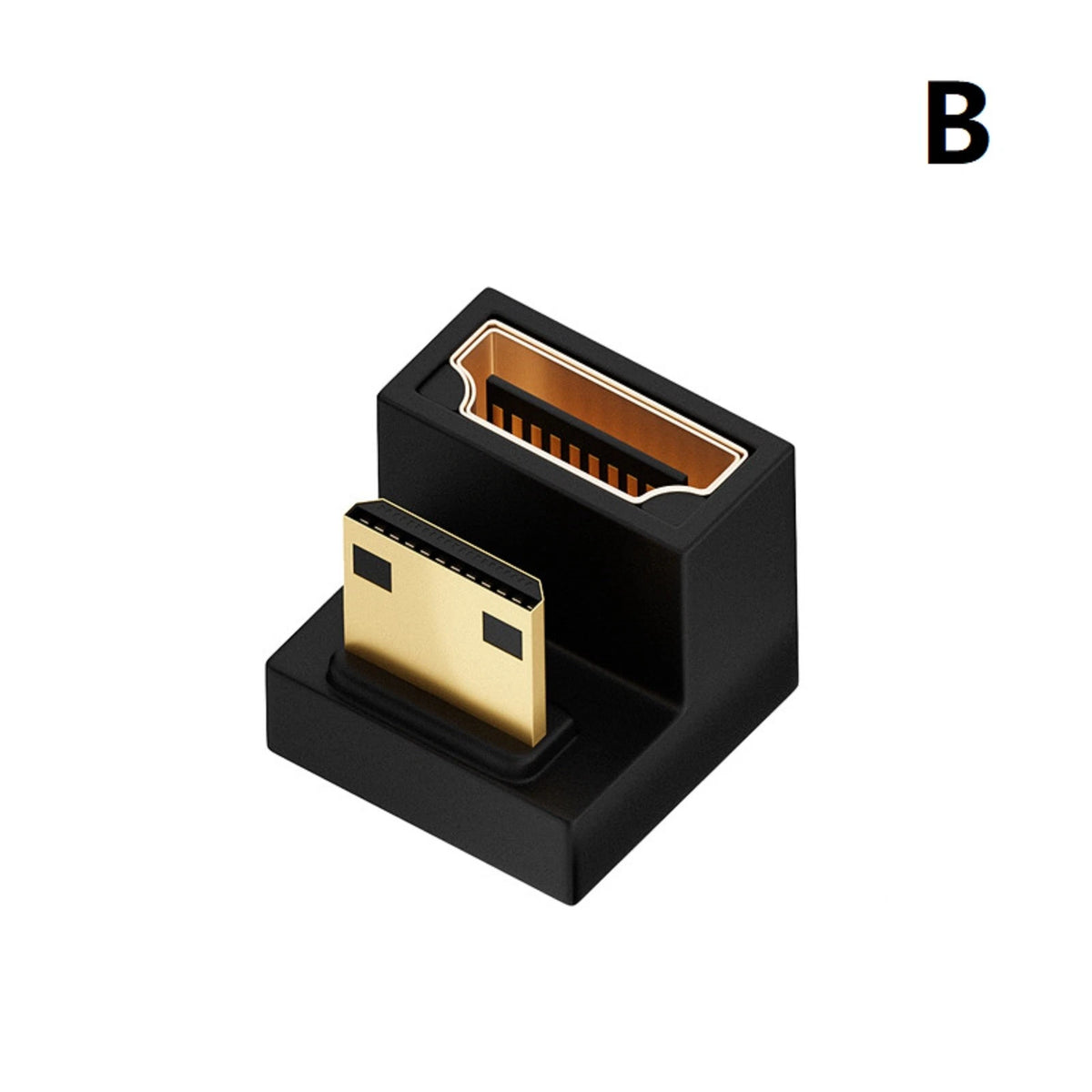 U Shape Mini HDMI to HDMI Adapter 8K Mini HDMI Male to 180° For Xbox 360