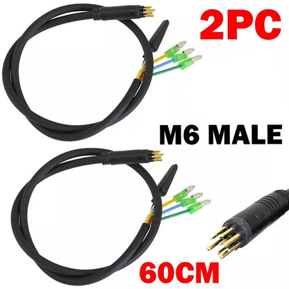 2pcs E-bike 9Pin Motor Extension Cable Male Cord For Wheel Hub Motors