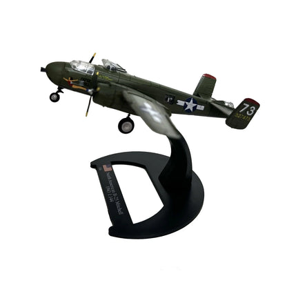 WWII Twin Engine B-25 Mitchell Bomber Model 11cm Diecast Metal Ation History