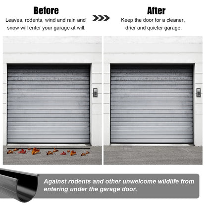 Replacement Wayne Dalton Garage Door Bottom Weather Seal 20 Feet, Black