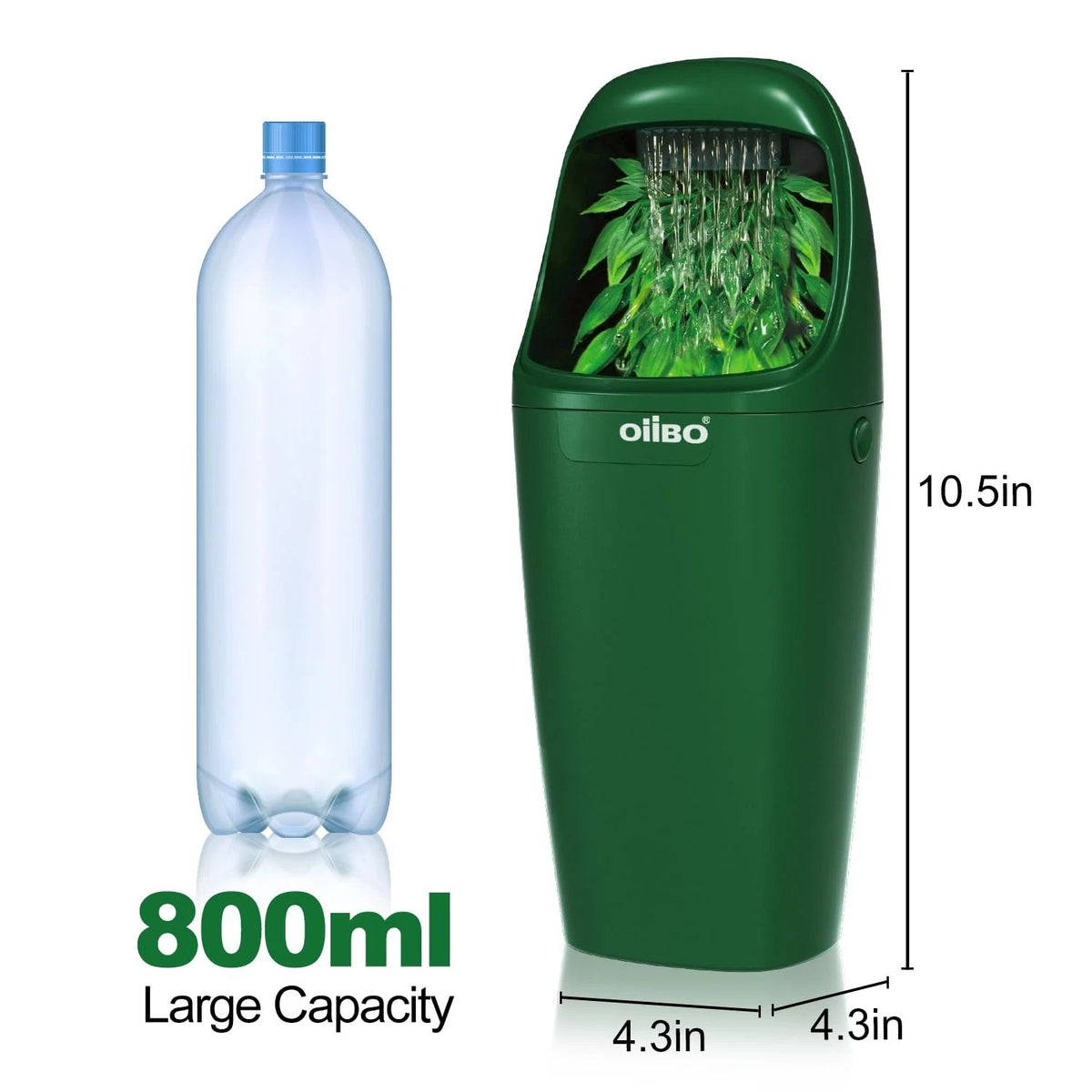 OIIBO Reptile Water Fountain Chameleon Dripper, Green