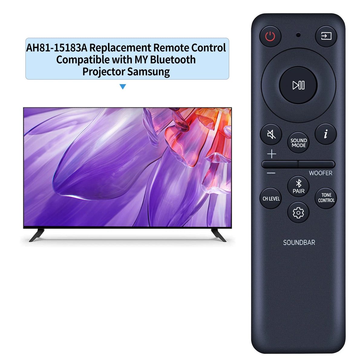 AH81-15183A Rechargeable Remote Control For Samsung Soundbar HW-S800D/ZA