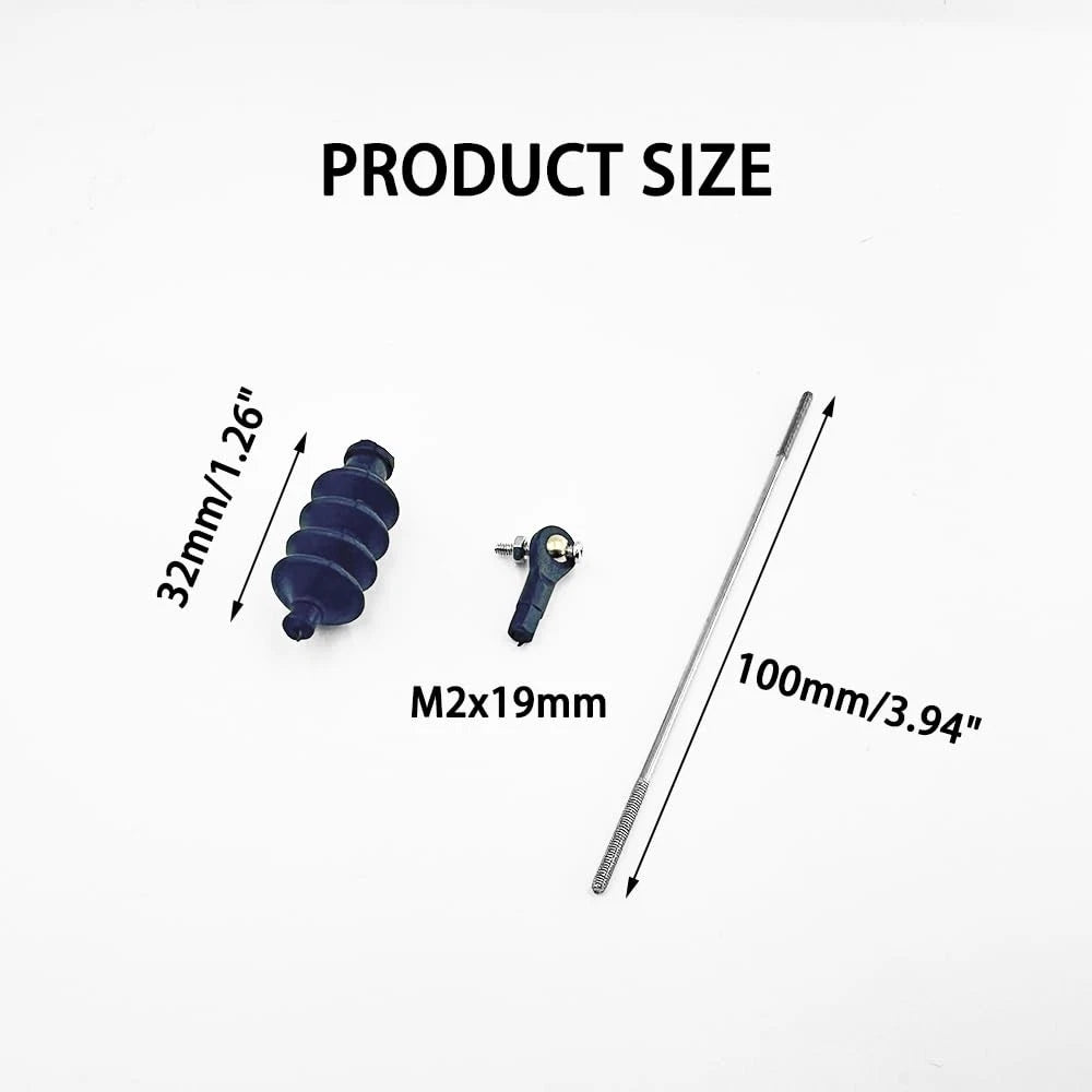 Gracilaria 4 Set RC Boat Push Rod Kit M2 Tie End with Rubber Seal Bellow...