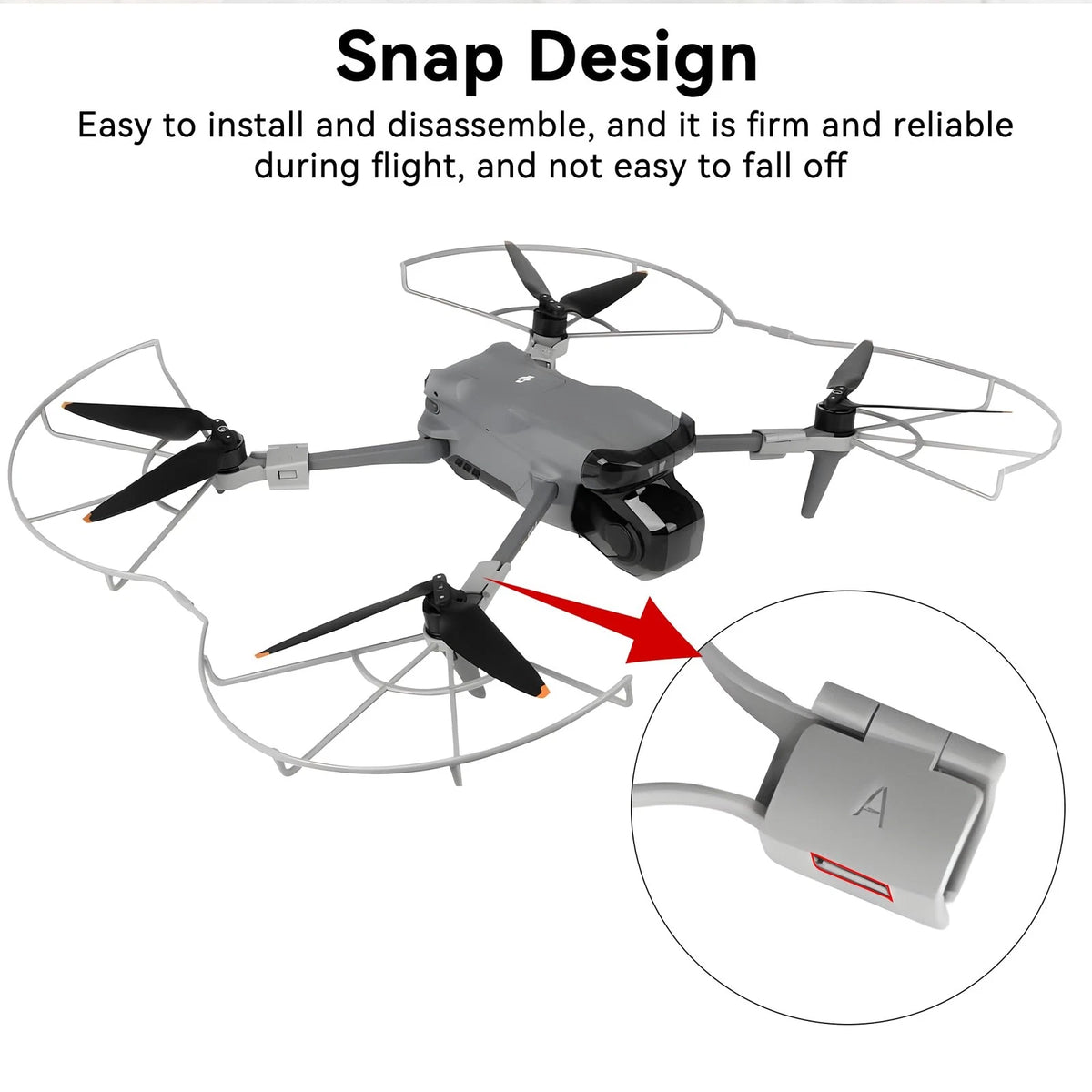 Craznick Propeller Guard for DJI Air 3S/Air 3 Drone Quick Release Prop black