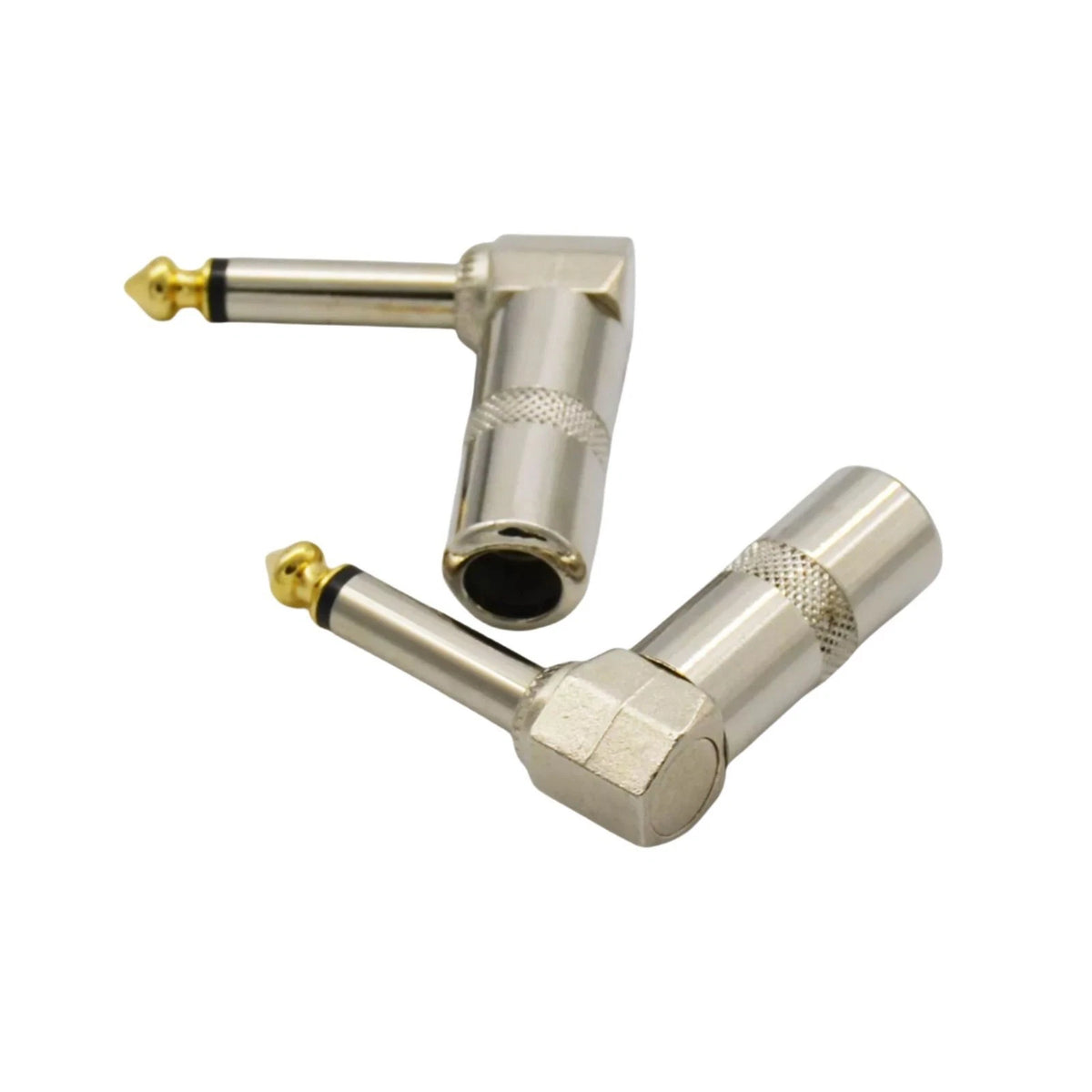 10PCS 1/4 TS Right Angle Mono Phone Plug For Universal 6.35mm Compatibility