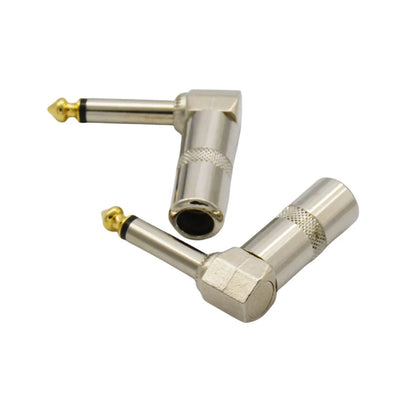 10PCS 1/4 TS Right Angle Mono Phone Plug For Universal 6.35mm Compatibility