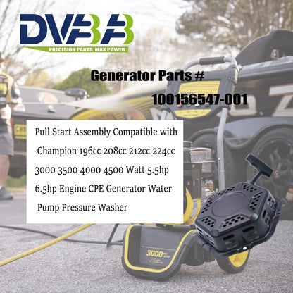 DVBB Pull Start Recoil Starter Compatible with Champion 196cc 208cc Black