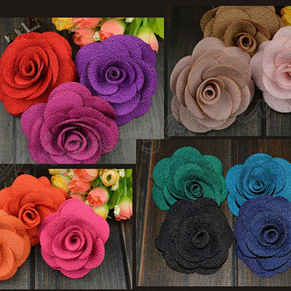 10Pack Men Nice Lapel Flower Daisy Boutonniere Stick Brooch Pin Suit Wedding C