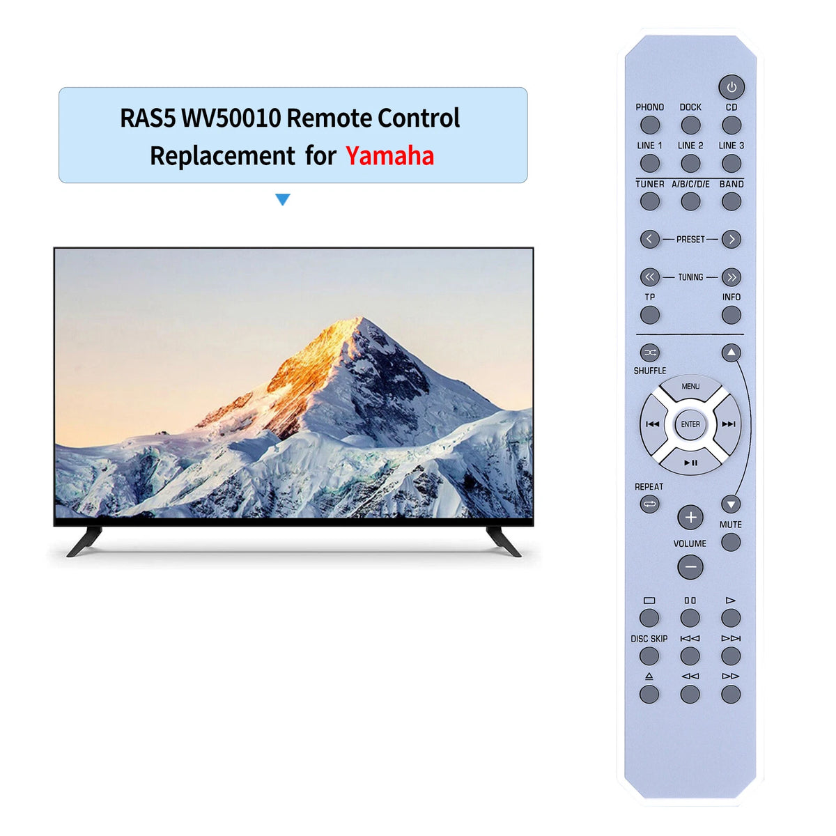 RAS5 WV50010 Remote Control For Yamaha A-S300 A-S500 A-S300BL A-S500BL