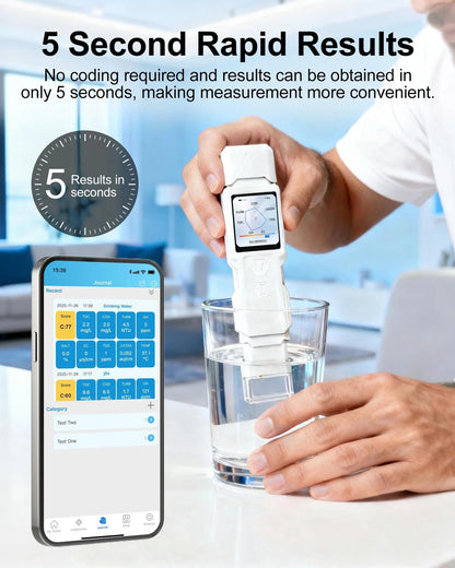 9-in-1 Smart Water Tester with APP Monitoring, Digital Test Kit for...
