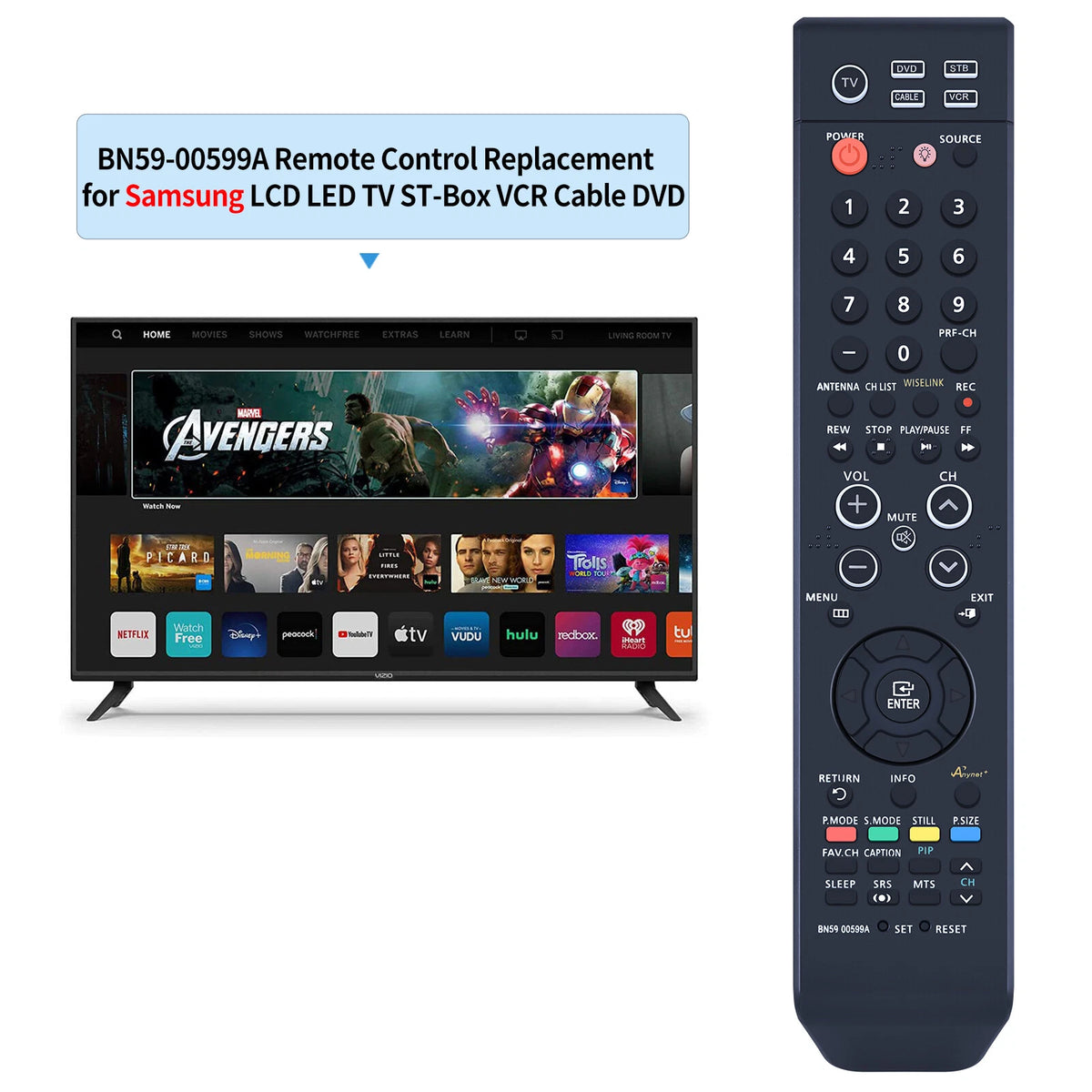 BN59-00599A Remote Control For Samsung TV FPT5884 FTP6374X/XAP HPT4264