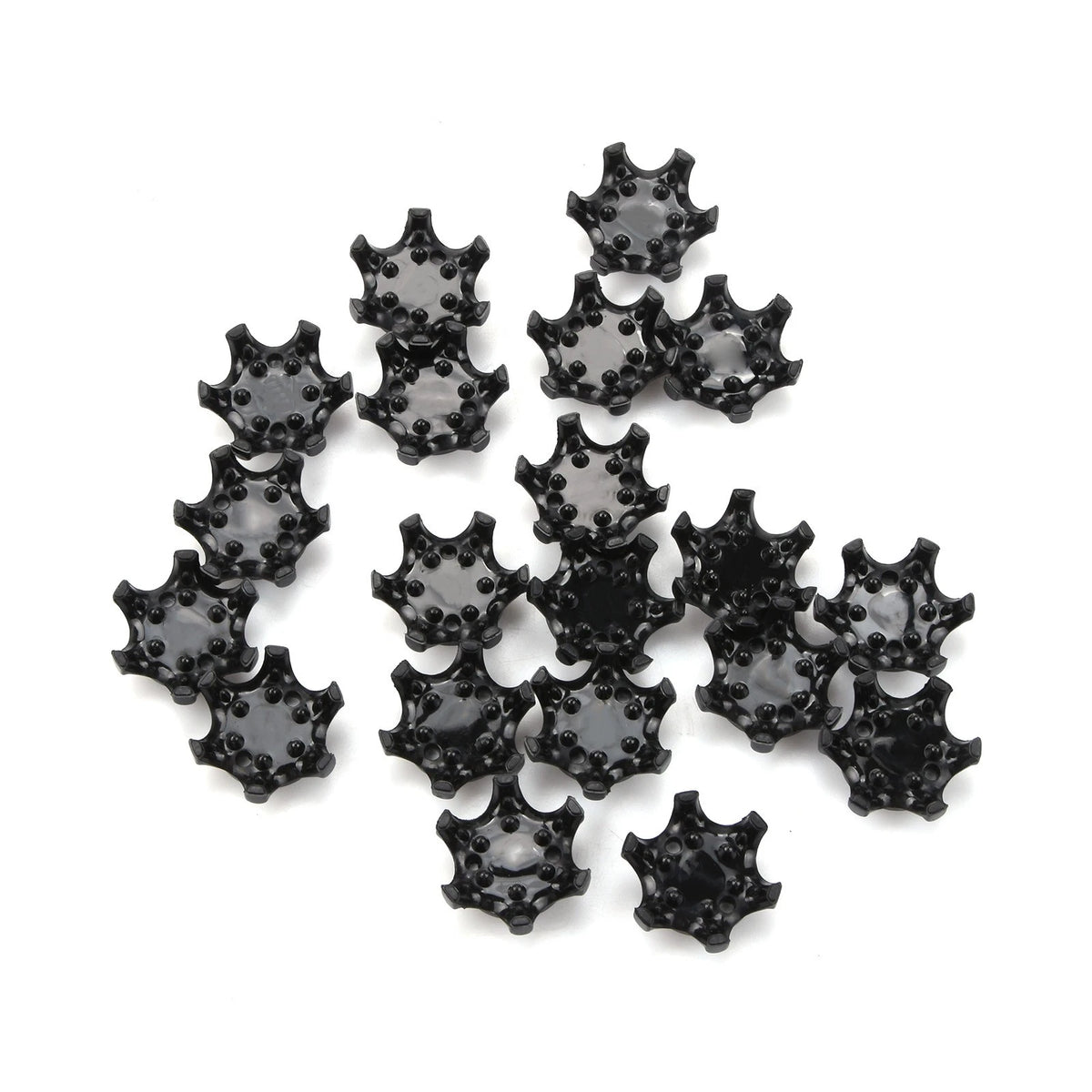 20Pcs Durable Plastic Golf Shoe Spikes Cleat Fast Twist Black Plastic