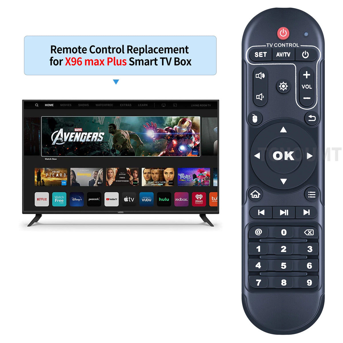 Remote Control For X96 Air HDR Android TV Box Max+ X88 Pro X98 Pro