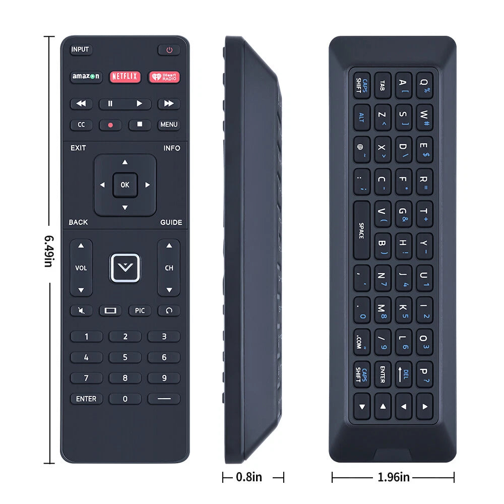 XRT500 Remote Control For Vizio Smart TV Qwerty Keyboard Backlight LED