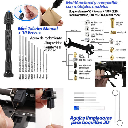 82Pcs 3D Printer Tool Kit w/Case for Bambu Lab, Creality, Anycubic,...