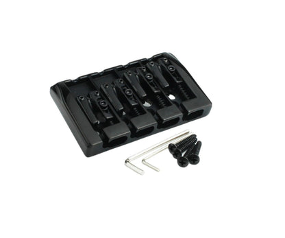 Guyker Bass Guitar Bridge, 4 String Fixed Bridges Space GB404, Black