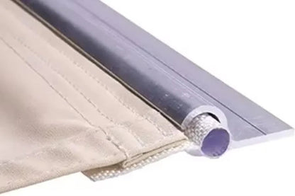3 Metres Awning Rail Piping 8mm, Double Flap 3 (Length only), White