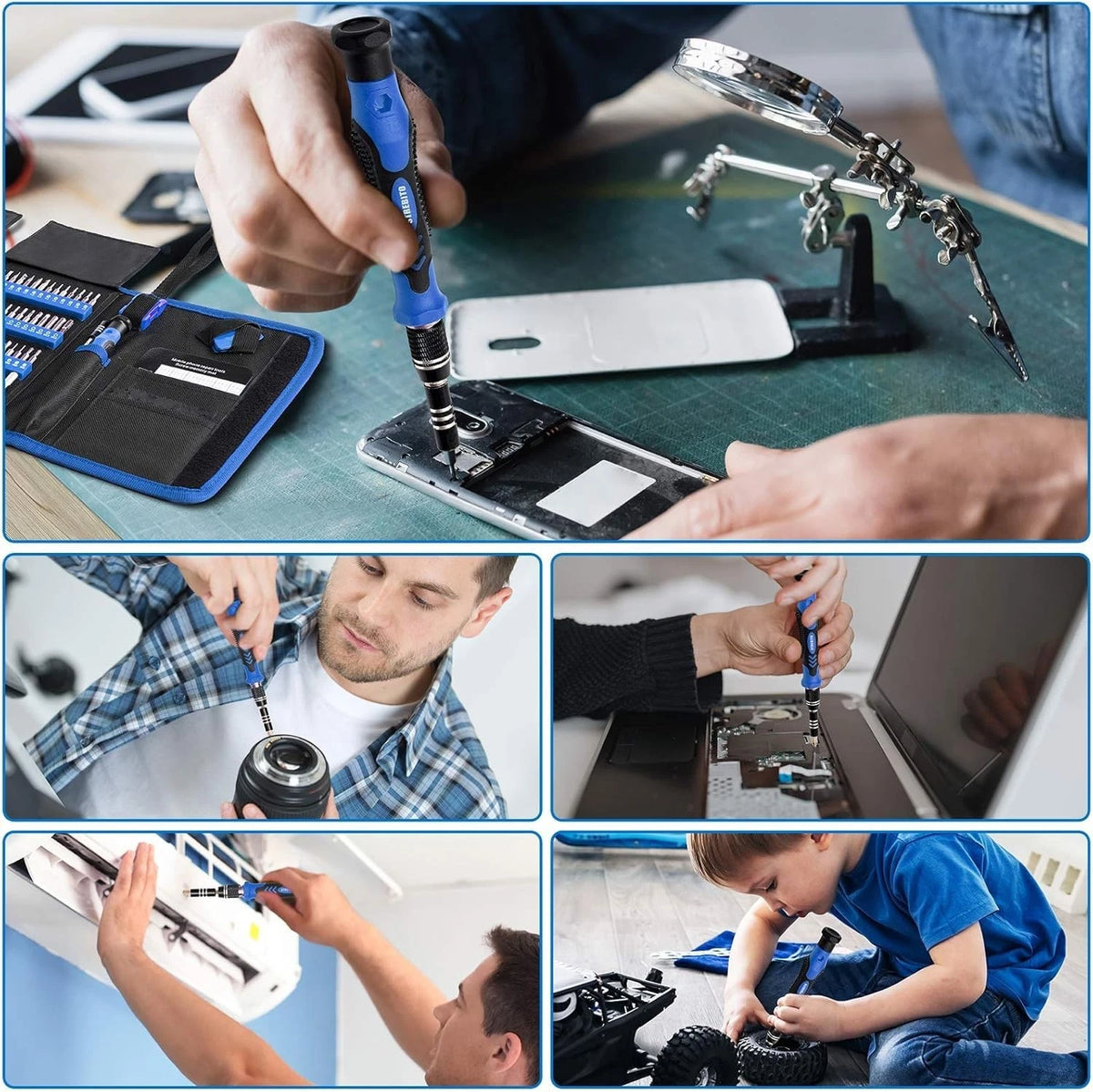 STREBITO Electronics Precision Screwdriver Sets 142-Piece with 120 142, Blue