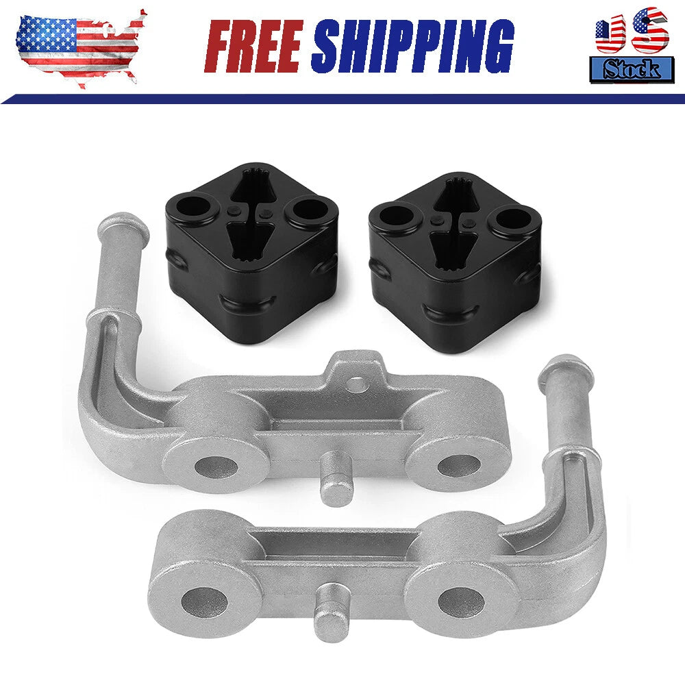 4Pcs Rear Left Right Exhaust Bracket Muffler Support Rubber Isolator Hanger
