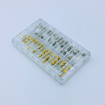 1 Set Stainless Steel Silver/Gold Watch Pusher Button Crown Flat Head Push Type