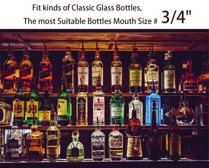 Pafusen 12 Pack Liquor Pour Spout With Dust Caps - Bottle Pourers for Silver