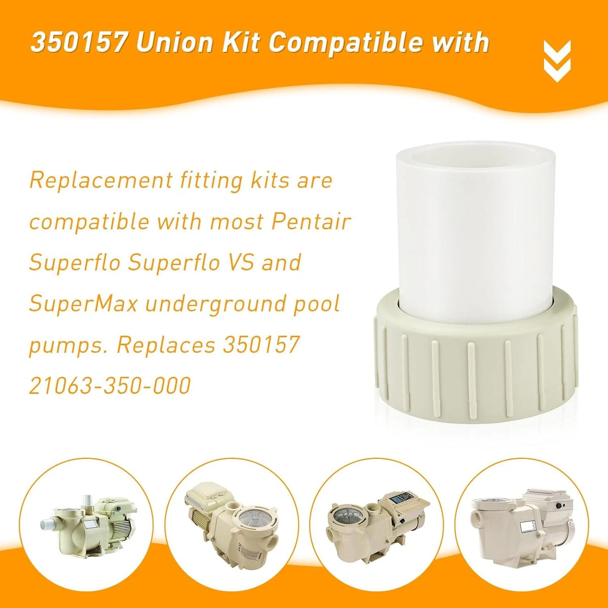 PalpitateC 350157 Union Kit Replacement fits Pentair Superflo Variable Speed...