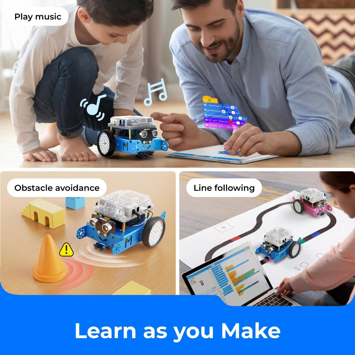 Makeblock mBot Robot Kit, Robotics for Blue, Blue (Bluetooth Version)