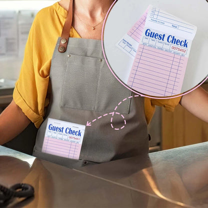 DGBDPACK Guest Check Pads for Servers - Thick Paper (6 6 Pack--Pink, Pink