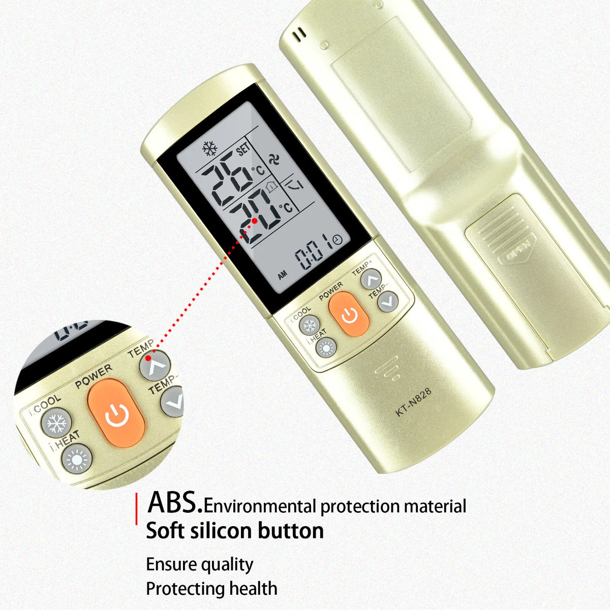 KT-N828 2000 in 1 Universal AC Remote For Toshiba Midea Daikin Air Conditioner