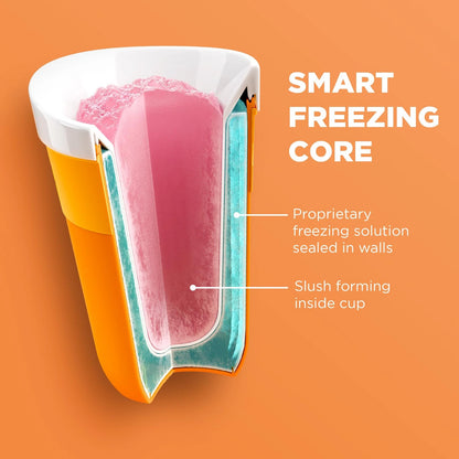 Zoku Jumbo Slushie Cup With Spoon Freezer Core Single-Serve Cup, Red