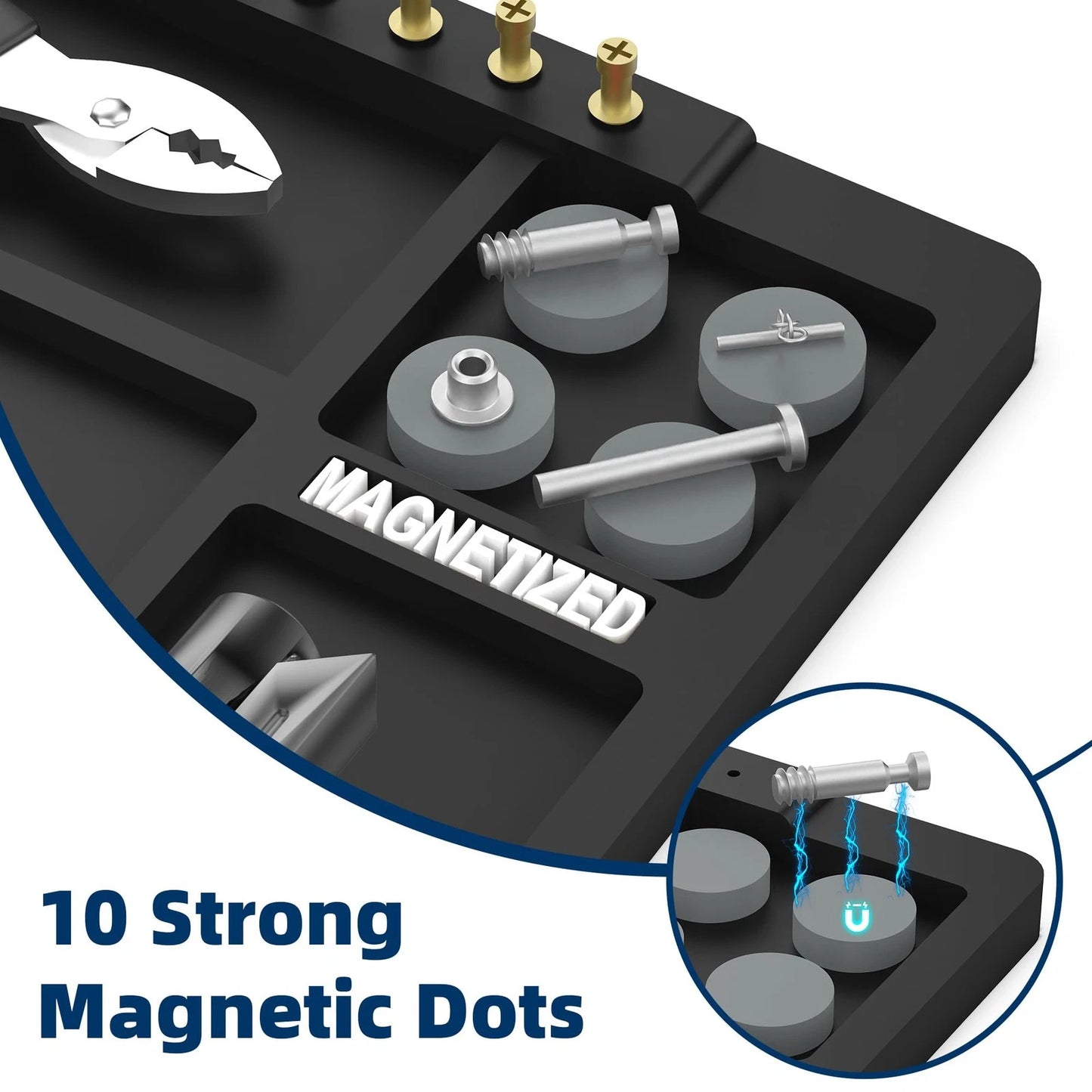 CCSL Pistol Gun Cleaning Mat, Pad with Magnetic Organizer Black