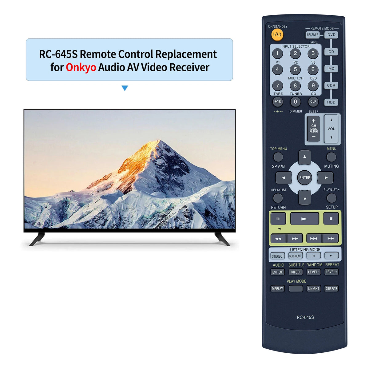 RC-645S 24140645 Remote Control For Onkyo Audio Receiver HT-S4100 HT-S4100S