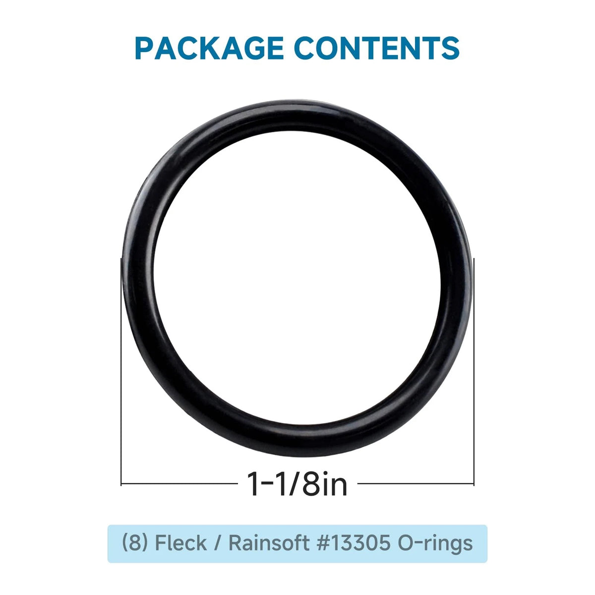 (8 Pack) O-Ring for Fleck 13305 and Rainsoft 17961 Compatible with black