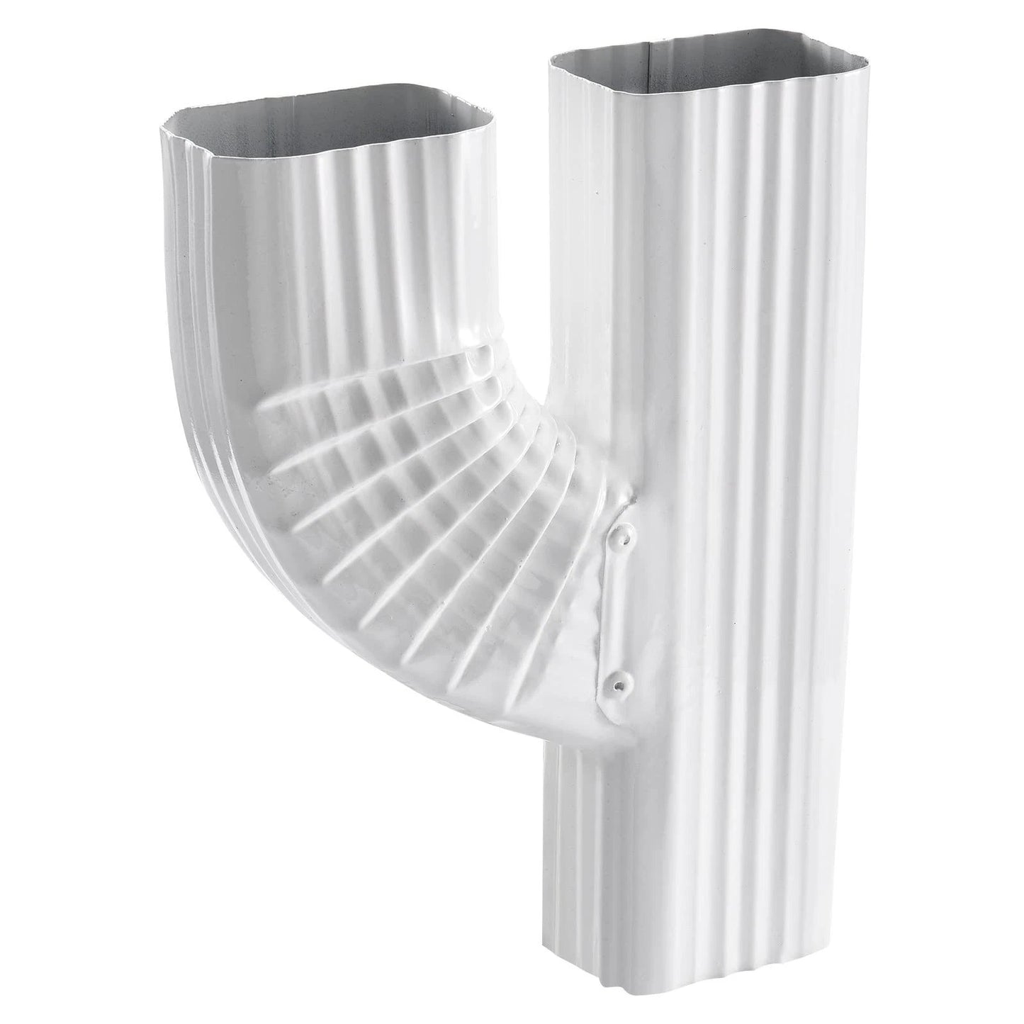 VYH Downspout Gutter Y Left Connector 2x3 Upright 2"x3" Left, White