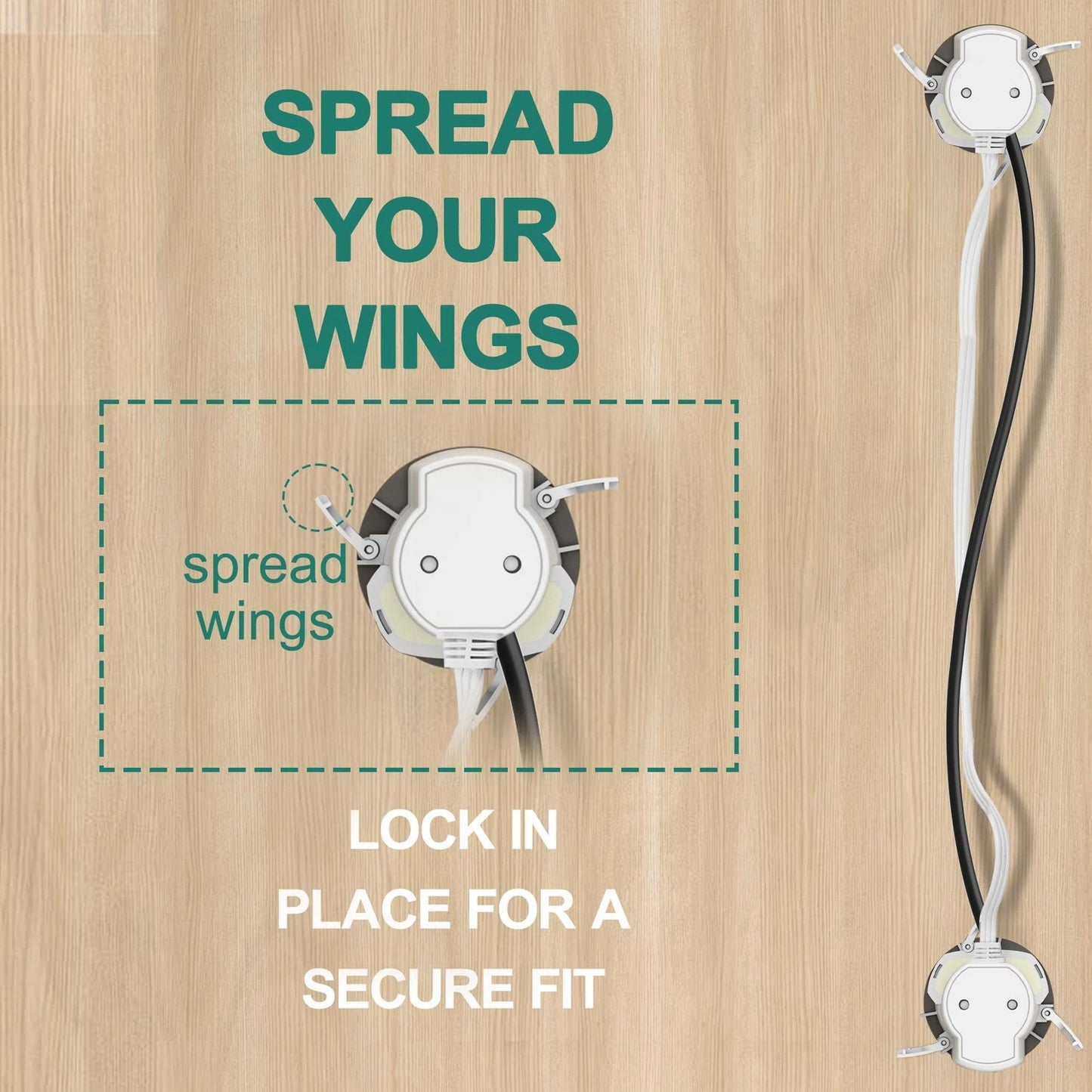 in-Wall Cable Management kit, Cord Hiding for Wall, Hide TV Wires When white