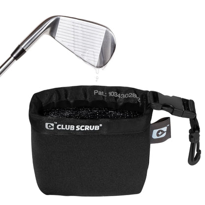 Club Scrub  Golf and Ball Cleaning Bag, Clean Face Black