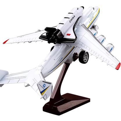 1/400 An-225 Mriya Plane w/Buran Orbiter Model Sound Light Pull Back O