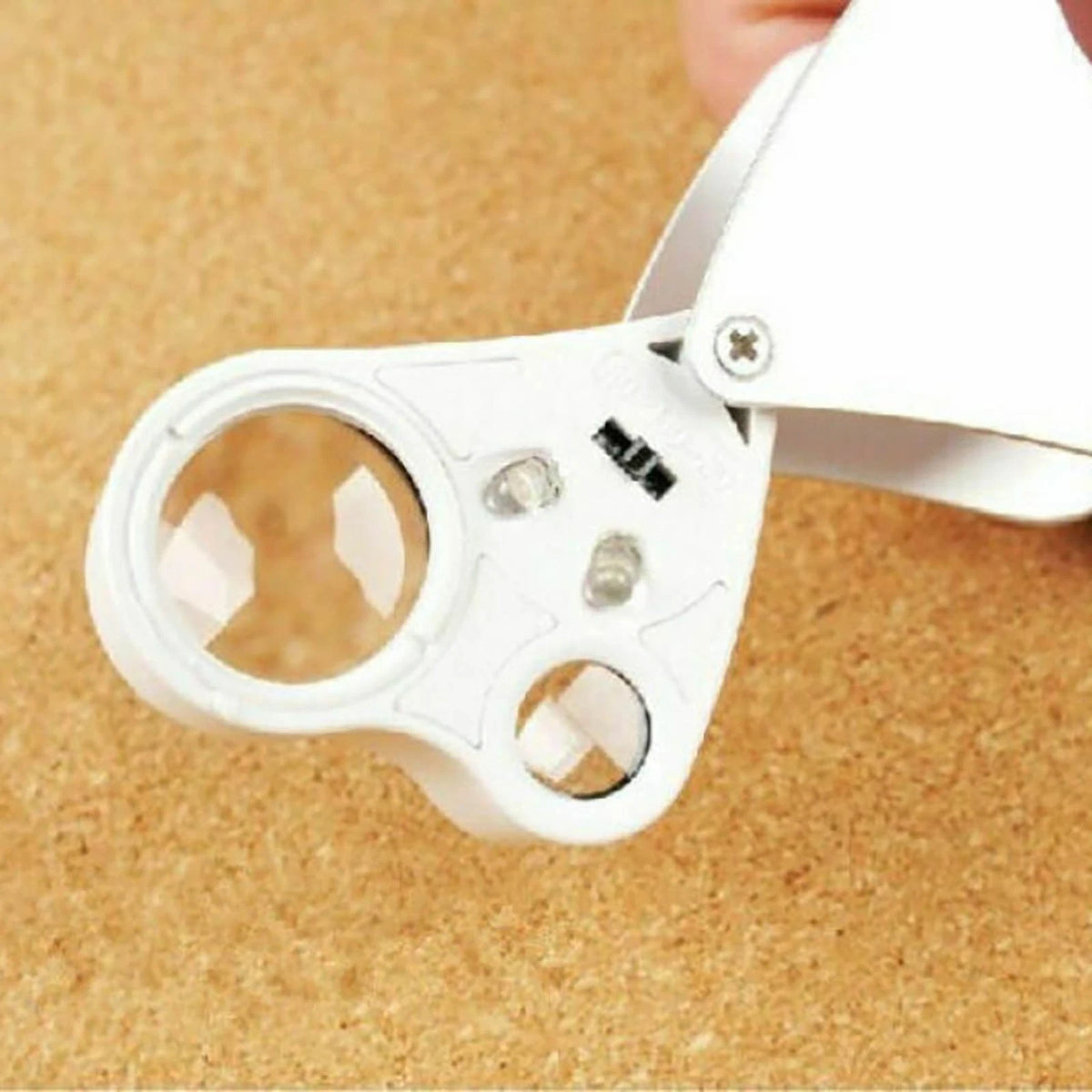 Protable 30x 60x Jeweler Loupe Dual lenses Band Light Antique geology Magnifier