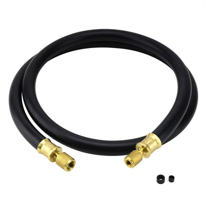Refrigerant Hose, Black, 6', 1/2" Diameter, Connects 3/8" to 1/4" Fitting