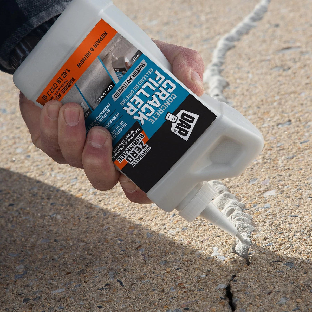 DAP Concrete Crack Filler, Gray, 1.62 lb (7079860500) 16.0 oz., Gray