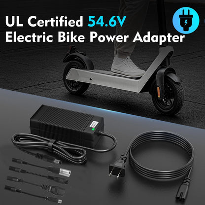 EVAPLUS 5 in 1 Plugs 54.6V Fast Charger, Universal for 48V 13S Lithium...