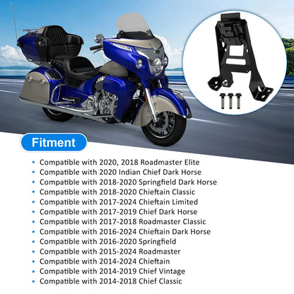 For Indian Motorcycle Driver Rider Backrest Mount, Black - 2879543