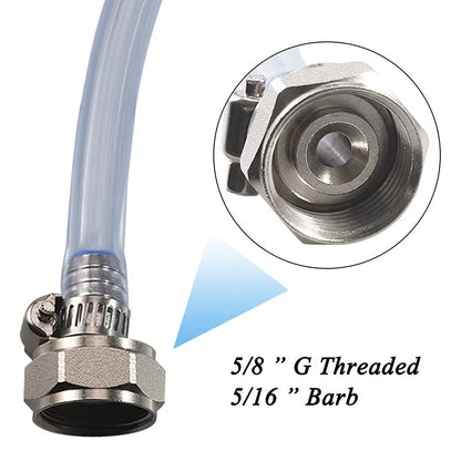 Draft Beer Line with Connectors - LUCKEG  Food Grade One Size, Clear