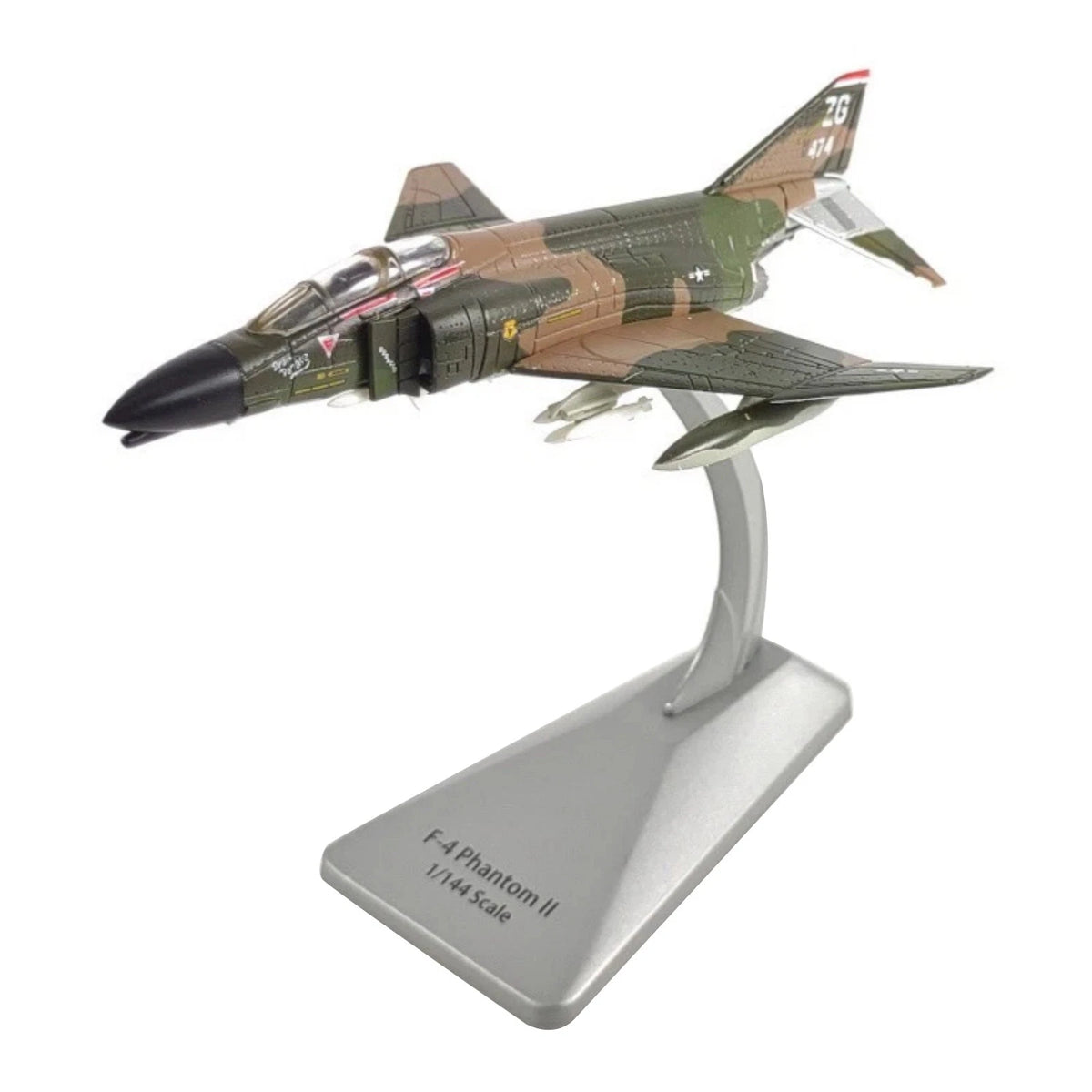 Durable 14cm Diecast Alloy 1/144 Scale USAF F-4 Phantom II Fighter Model Gift