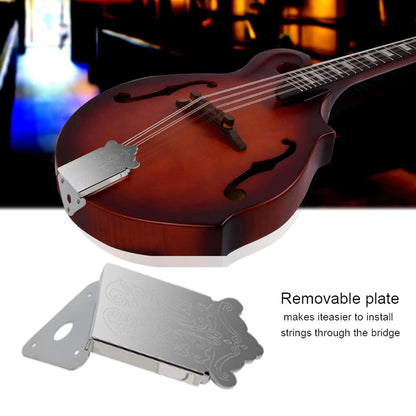 Fayelume Mandolin Guitar Tailpiece, Silver Mandolins Component